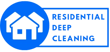 House silhouettes icon with words 'Residential Deep Cleaning '